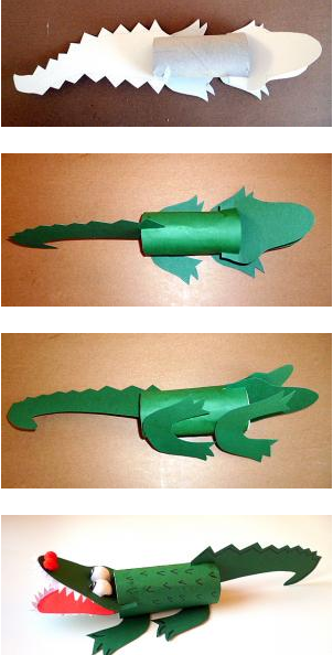Поделка - "Зеленые крокодильчики"