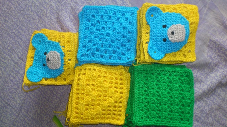 Плед с медвежатами