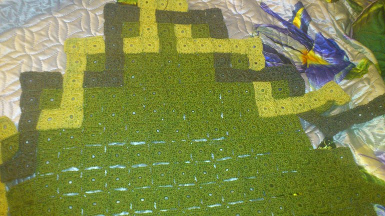 Зеленый пледик в коляску