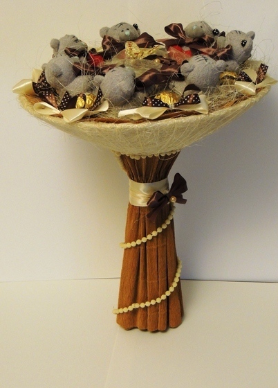 Букет "Шоколадные мишки"