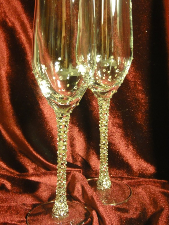 Вот еще бокальчики с кристаллами Swarovski