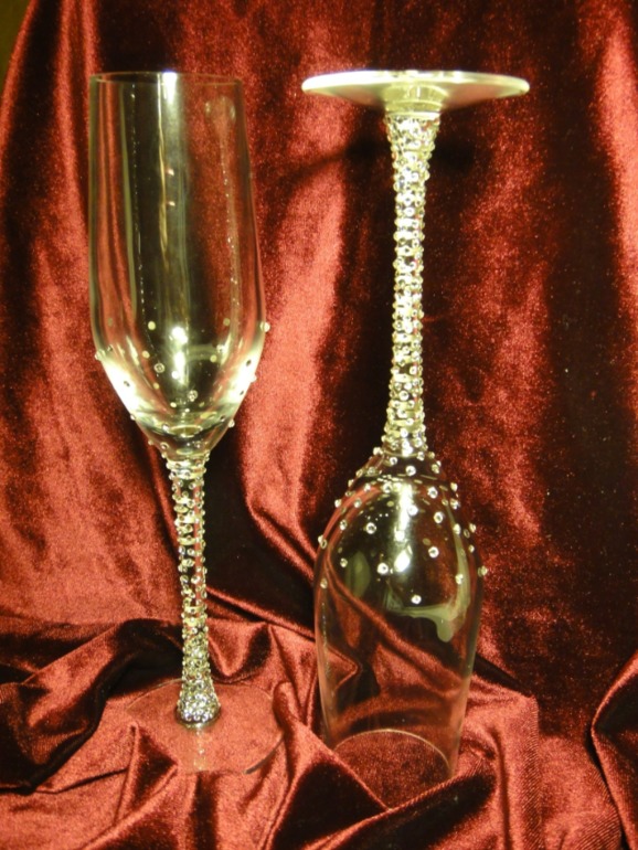 Вот еще бокальчики с кристаллами Swarovski
