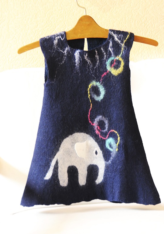 валяные сарафанчики с аппликацией для девочек любого возраста