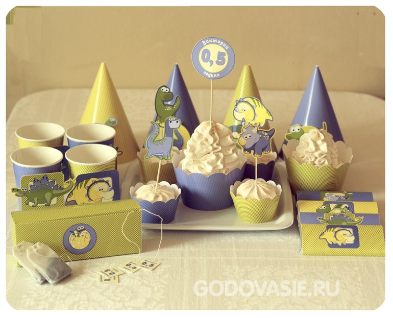 Набор "Маленький Дино" для украшения стола и интерьера для Дня рождения!