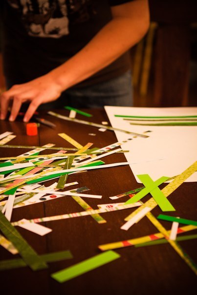 Ёлочка из бумажных полосок