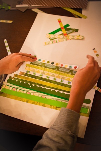 Ёлочка из бумажных полосок