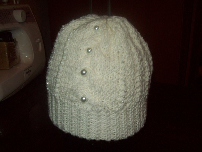 Шапка"Жемчужная зима"