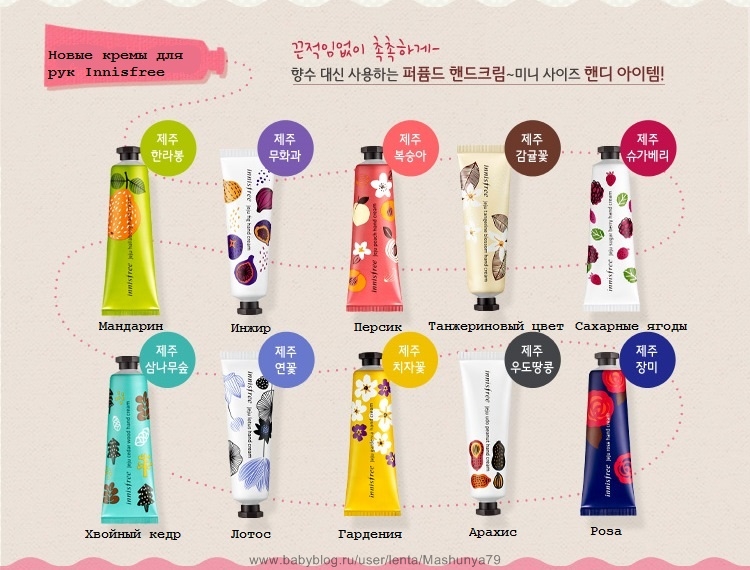 Коллекция кремов для рук с острова Чеджу - Innisfree Jeju Hand Cream