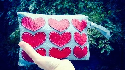 Кожаные кошельки-косметички)