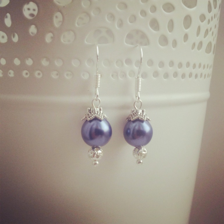 Комплект из синего жемчуга