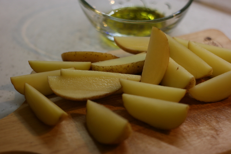 Гарнир: печеный картофель