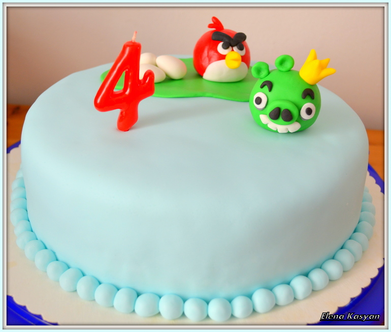 Мой второй мастичный тортик на день рождения сынули