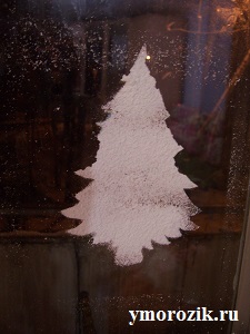 Украшаем окна к Новому году