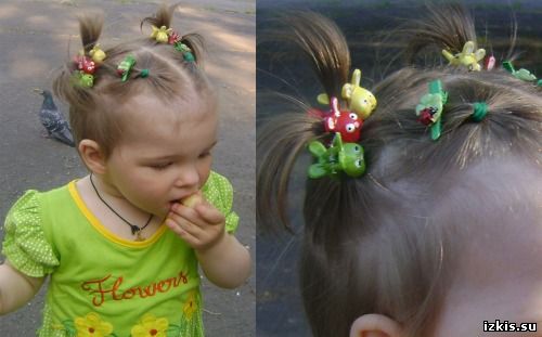 Праздничная прическа для девочки на короткие волосы (61 фото)
