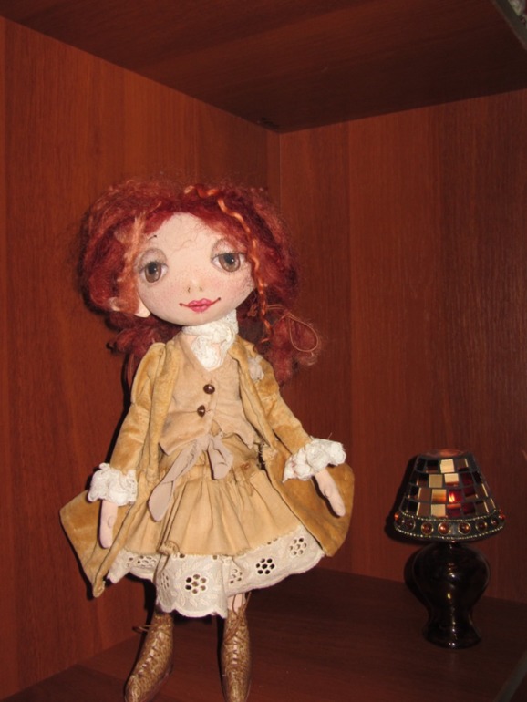 Кукла " Осень" в технике грунтованного текстиля