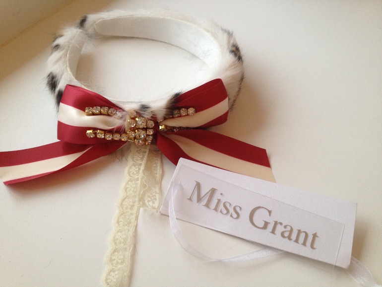 Miss Grant меховой обруч, новый 1500