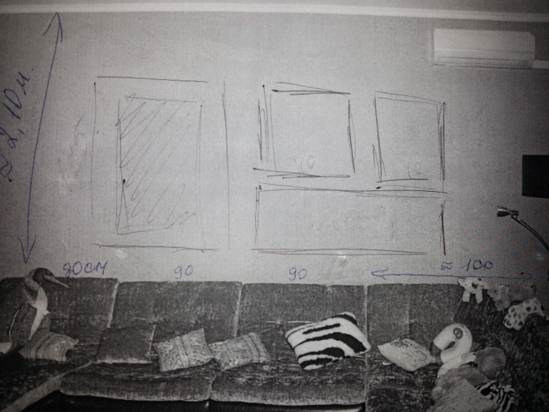 Картина над диваном