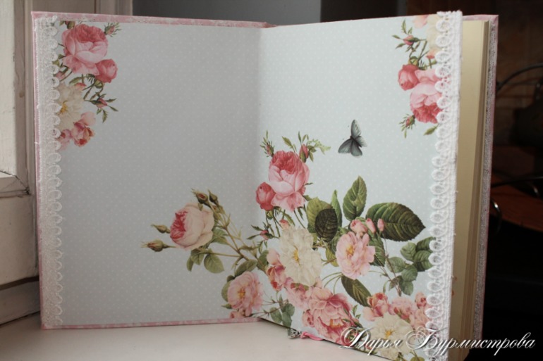 Блокнот для девочки нежный.Переделка.