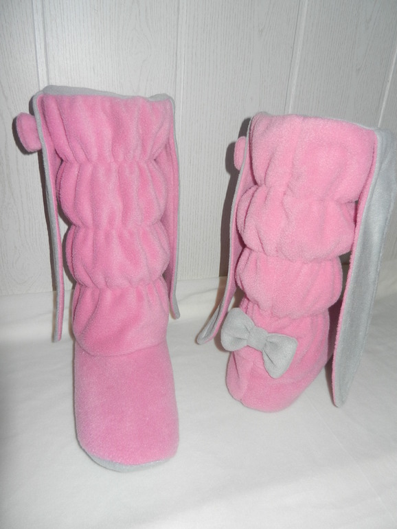 Мои новые  удлинённые модели" домашние угги"(тапки - зайки)