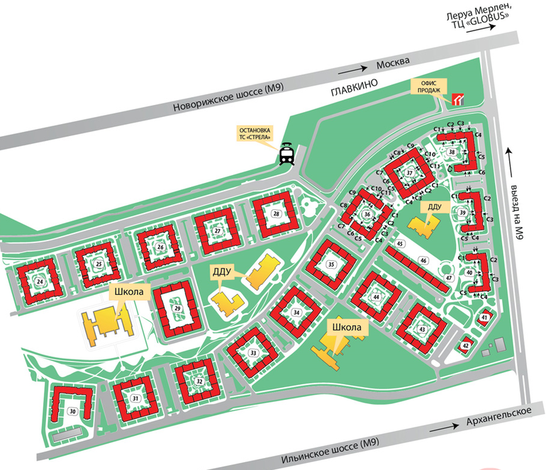 Карта жк новостроек в москве