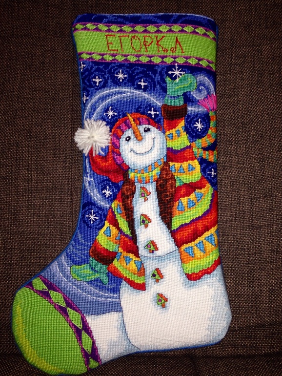 Мой счастливый снеговик!