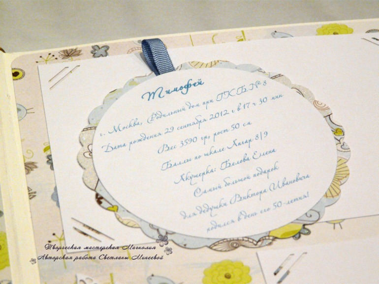 Альбом для Тимофея