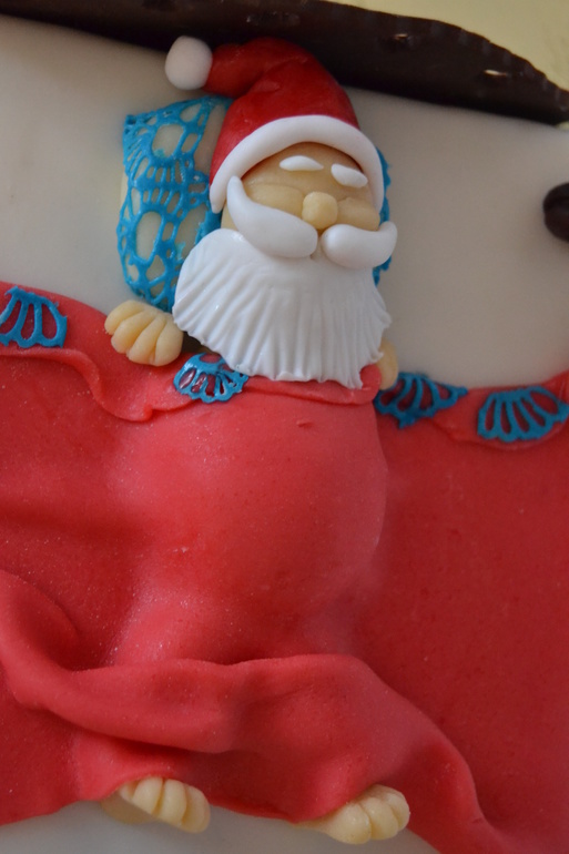 спящий Санта и олень