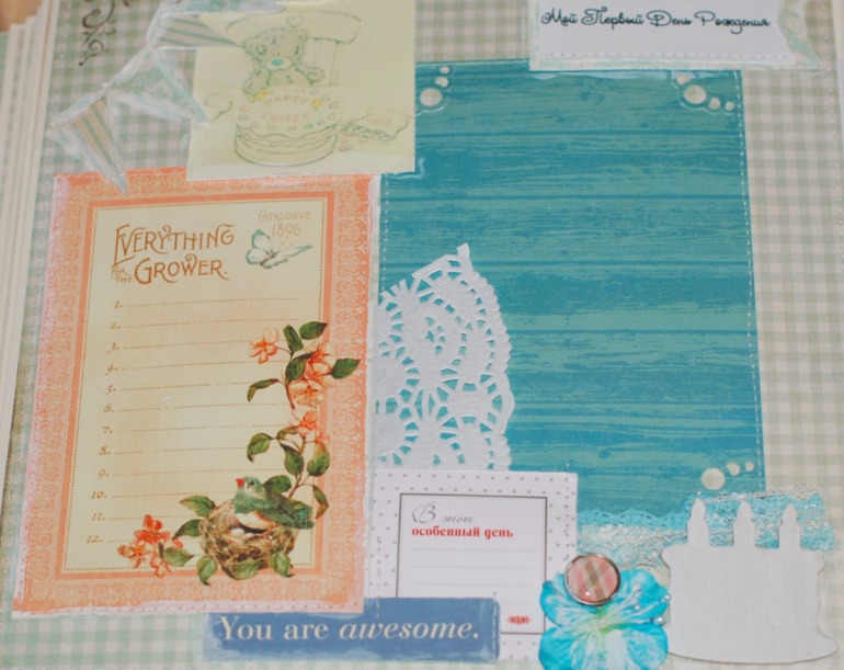 Большой и нежный альбом для мальчика на первый год.