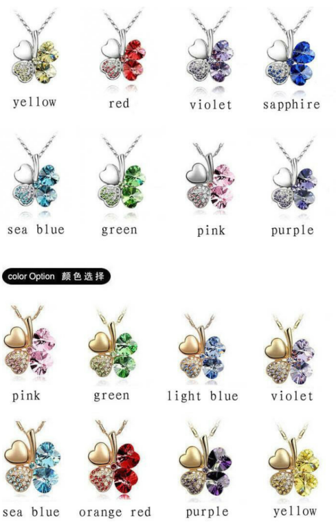 колье черырехлистник, 20 цветов, цена 85 руб.