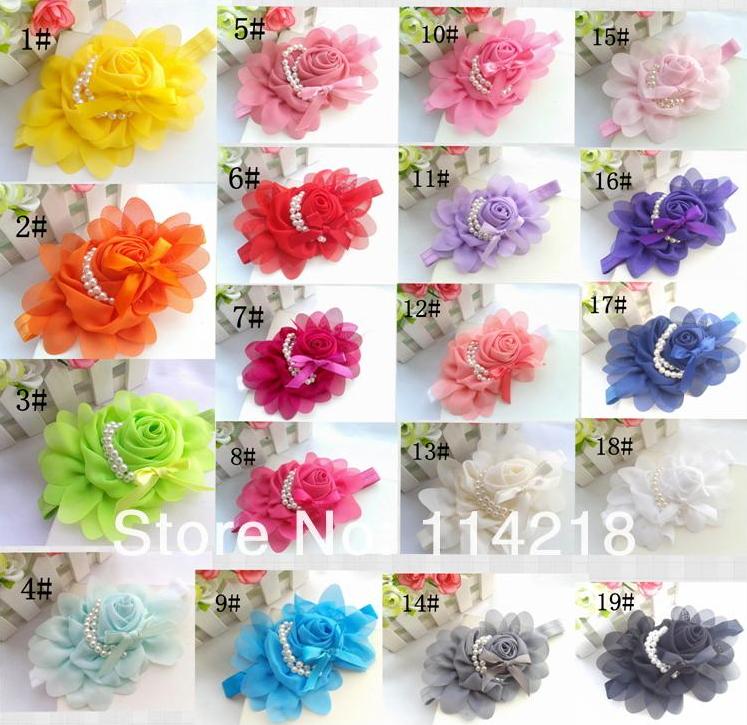 Повязки с жемчугом, 19 цветов,  цена 100 руб!