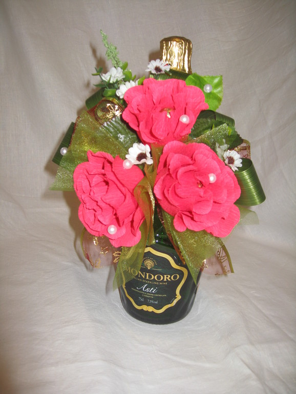 Моя первая украшенная бутылочка