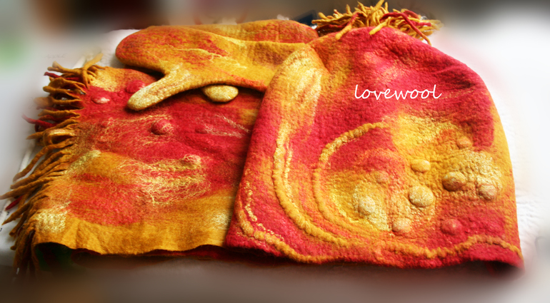 валяный комплект для Катюшки "ягодный чай"