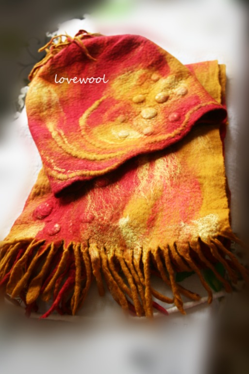 валяный комплект для Катюшки "ягодный чай"