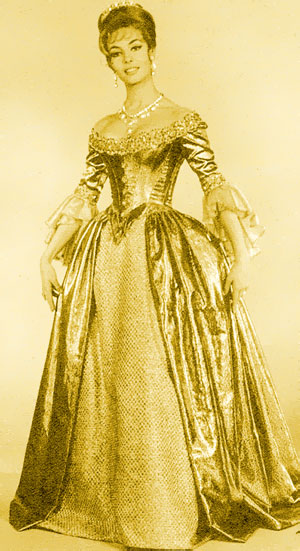 Анжелика в золотом платье
