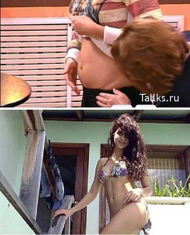 Где живот у беремЧатой?