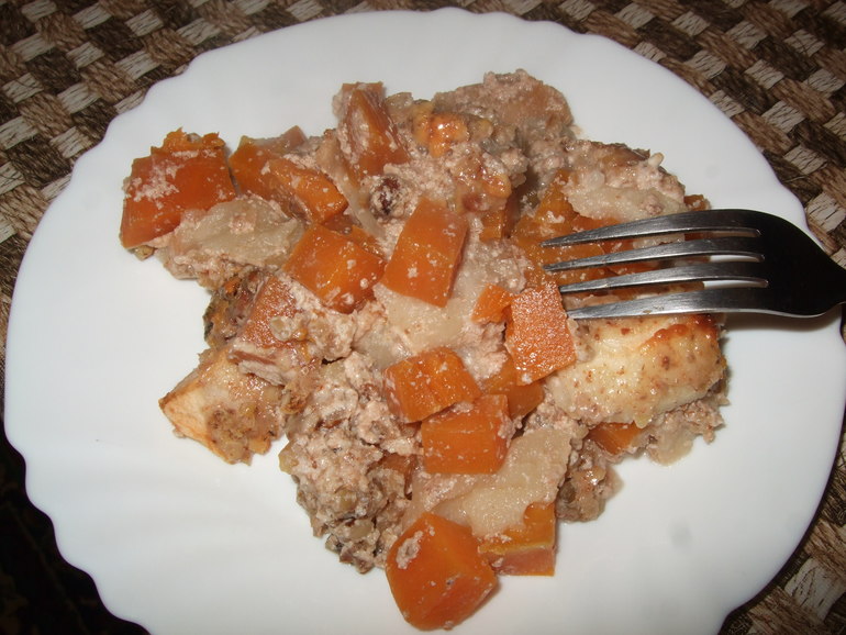 Тыква с яблоками.