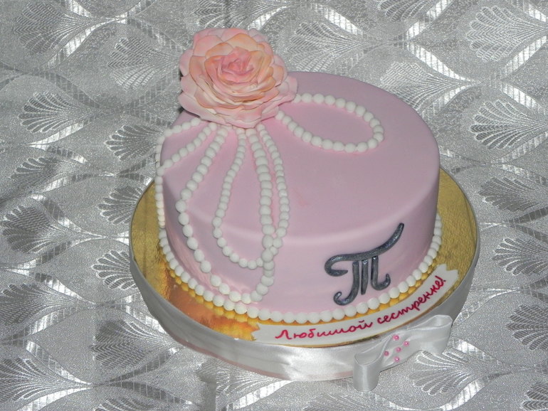 Торт с розой