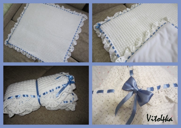 Пледик на выписку для маленького мальчика))))