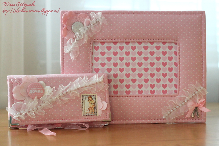 Набор для малышки: мягкая рамка и коробочка