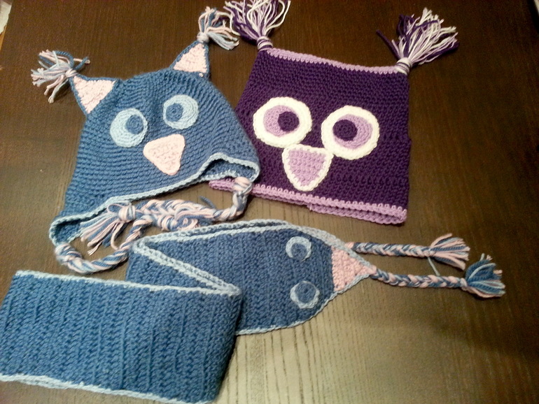 Шапочки с ушками и не только)