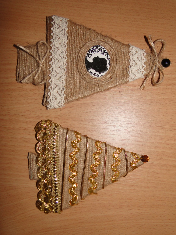 Мои шпагатные елочки