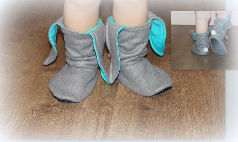 Теперь и у нас есть тапочки-зайчики)))