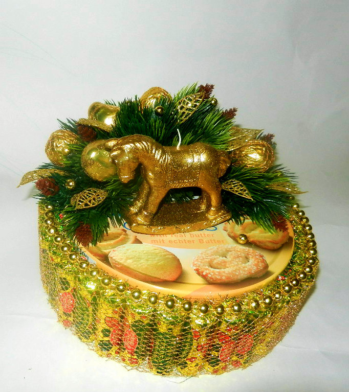 Новогодний тортик с лошадкой