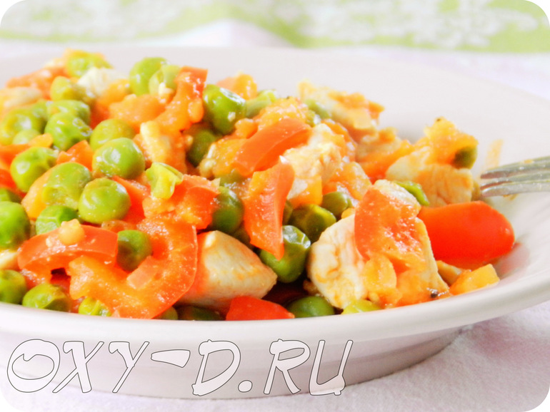 Нежное рагу с горошком