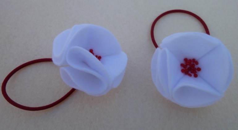 Заколочки для волос из фетра.