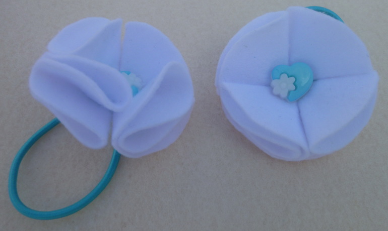 Заколочки для волос из фетра.