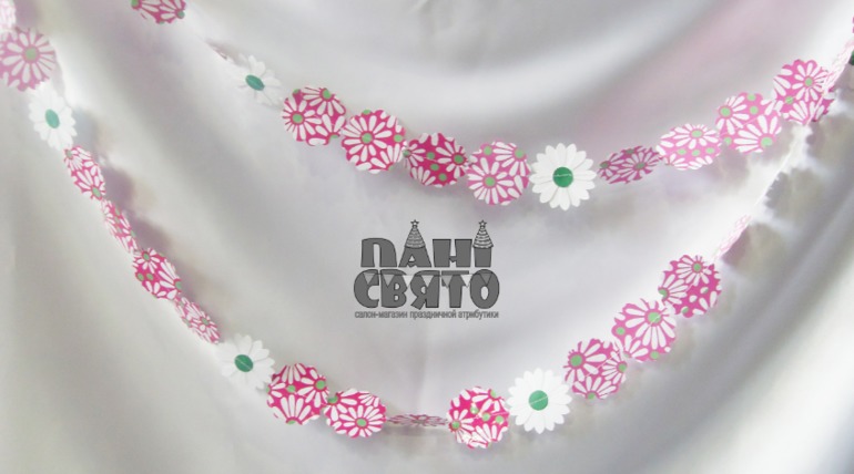 Набор праздничной атрибутики на Первый День рождения девочки "Ромашки)"