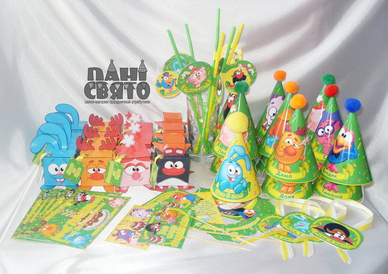 Набор праздничной атрибутики на 5 лет "Смешарики"