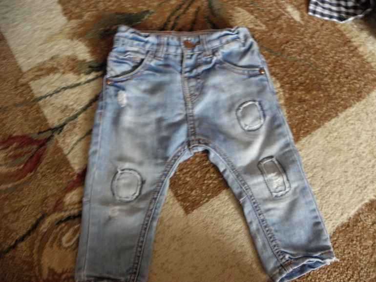 КРУТЯШНЫЕ ДЖИНСЫ И РУБАШКА)12-18м)))500р))почта)