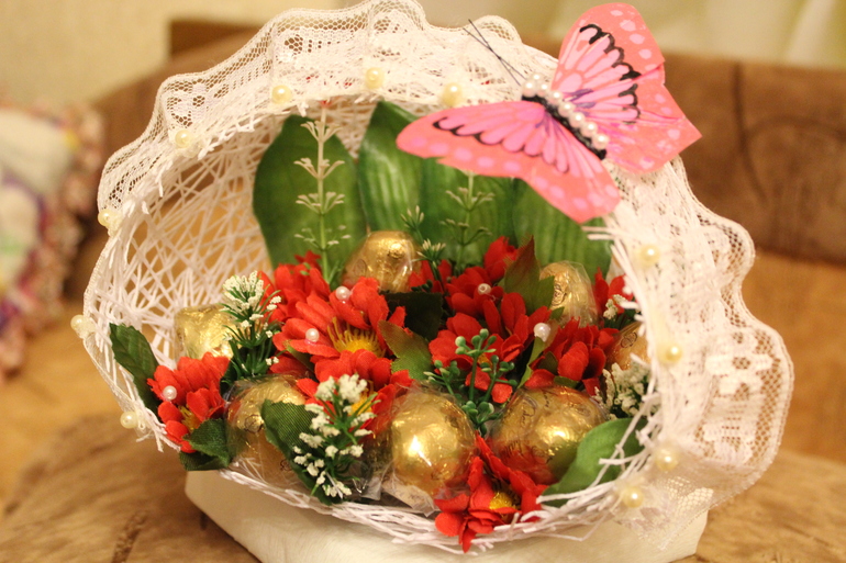 Букетик с конфетами